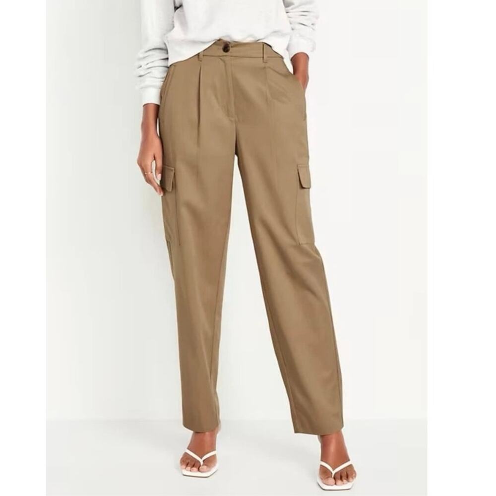 NWT Old Navy Extra High-Rise Taylor Straight Trousers Size M Office‎ Comfy Camel